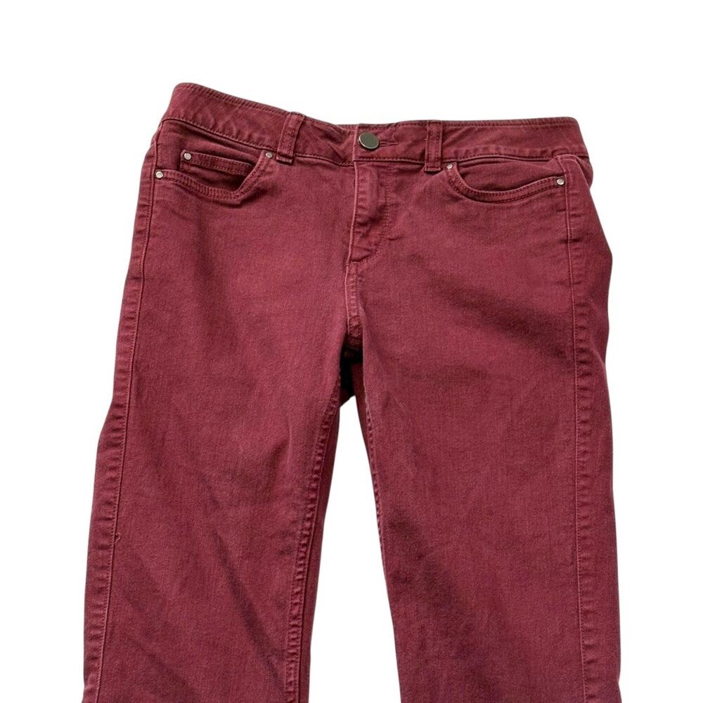 Rafaella Weekend Burgundy Jeans - Size 6 - Like New - High-Rise Skinny Slimming